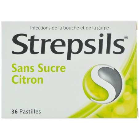 Strepsils Sans Sucre Citron Pastilles 36 - Acheter en ligne