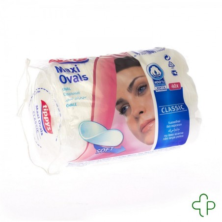 Tippys Maxi Pads Disques Coton Oval 40 Tippys Maxi Pads Disques Coton Oval 40