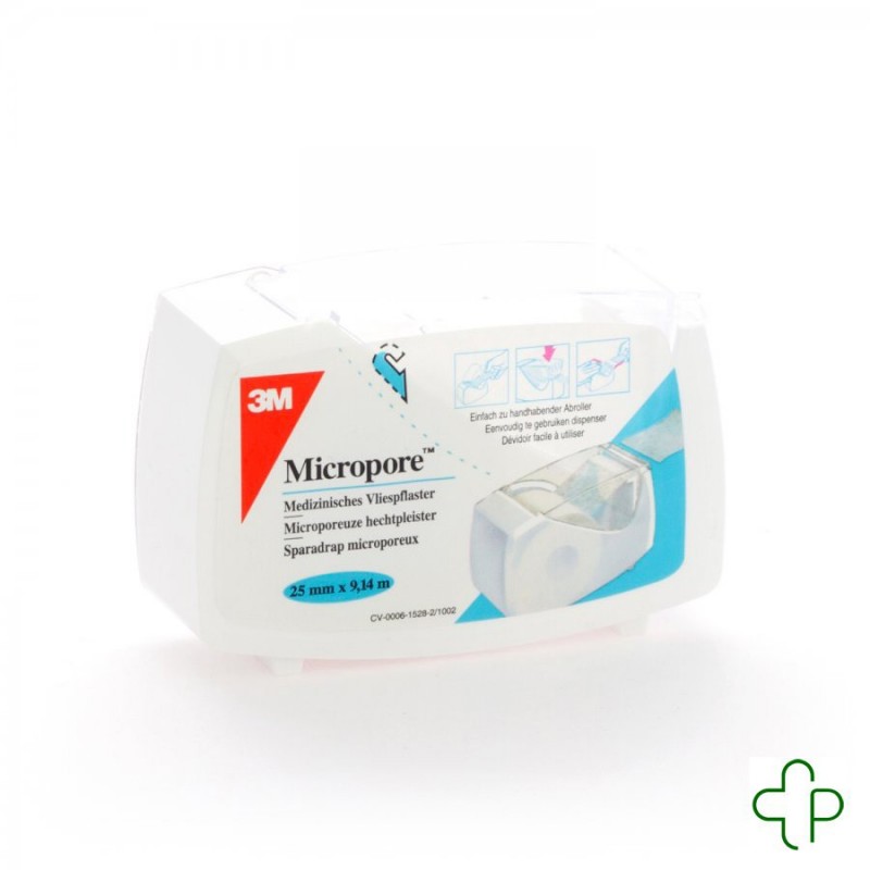 Micropore 3M 25Mmx9,15M Nieuwe Dispenser 1530-1