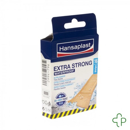 Hansaplast Extra Strong Waterproof Strips 16 Hansaplast Extra Strong Waterproof Strips 16