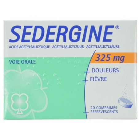 Médicaments en vente libre - Sedergine 325 Mg Comprimes Effervescents - Acheter en ligne Médicaments en vente libre - Sedergine 325 Mg Comprimes Effervescents - Acheter en ligne