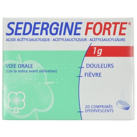 Sedergine Forte 1 G 20 Comprimes Effervescents Sedergine Forte 1 G 20 Comprimes Effervescents