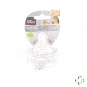 Nuby Tetine Sil Medium Flow 6m+ 2            67662 - Acheter en ligne