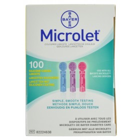 Bayer Microlet Lancetten Steriel Gekleurd 100