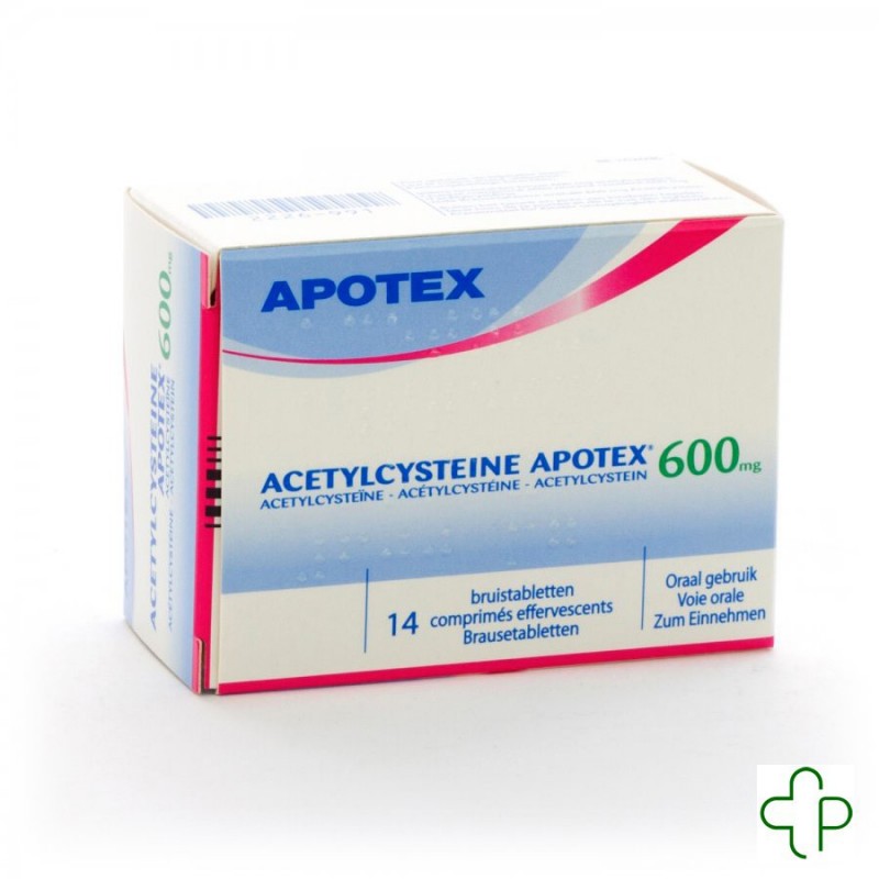 Acetylcysteine Apotex Comprimés effervescents 14 X 600 Mg - Acheter en ligne