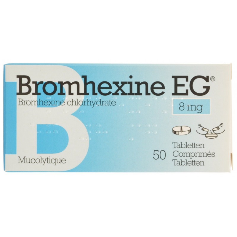 Bromhexine Eg Comprimés  50 X 8 Mg - Acheter en ligne