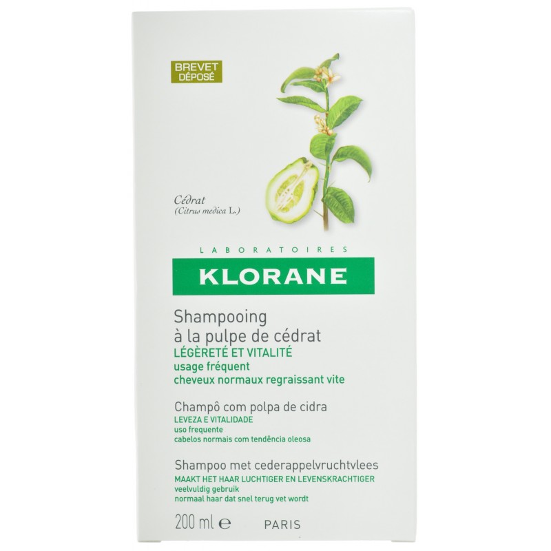Klorane Shampooing Pulpe Cedrat flacon 200ml - Acheter en ligne