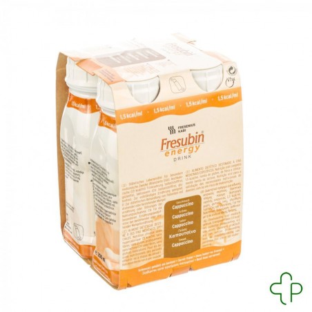 Fresubin Energy Drink Cappuccino flacon 4x200ml - Acheter en ligne Fresubin Energy Drink Cappuccino flacon 4x200ml - Acheter en ligne