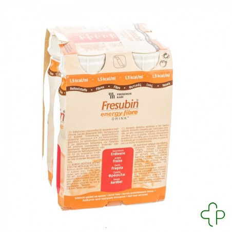 Fresubin Energy Fibre Drink Fraise fl 4x200ml Fresubin Energy Fibre Drink Fraise fl 4x200ml