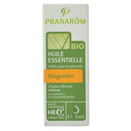 Gember Bio Essentielle Olie 5 ml Pranarom Gember Bio Essentielle Olie 5 ml Pranarom