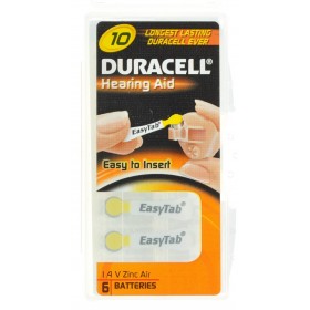 Duracell Easytab Hoorbatterij Da10  6 Geel
