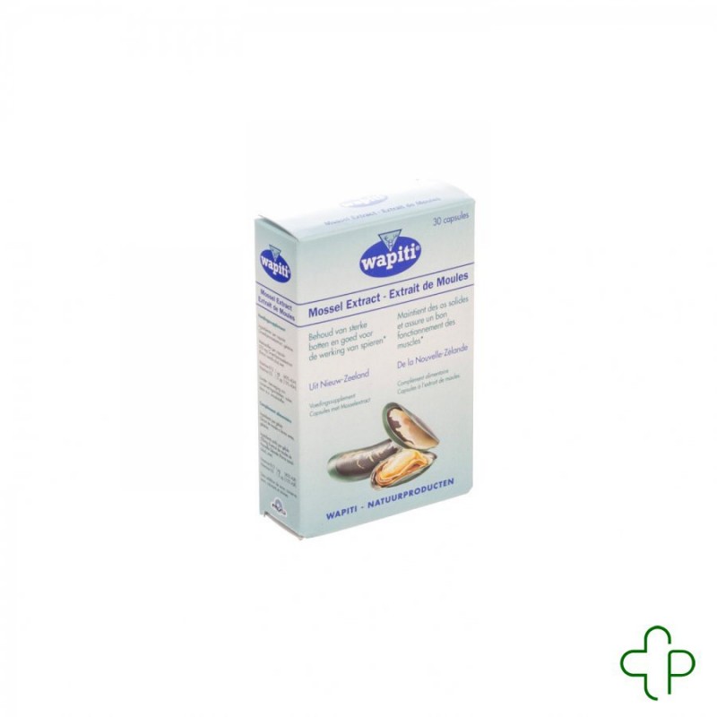 Voedingssupplementen online bestellen - Wapiti Mosselextract Capsules 30X500mg