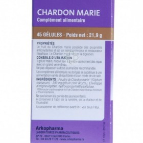 Arkogelules Chardon Marie Vegetal 45 - Acheter en ligne