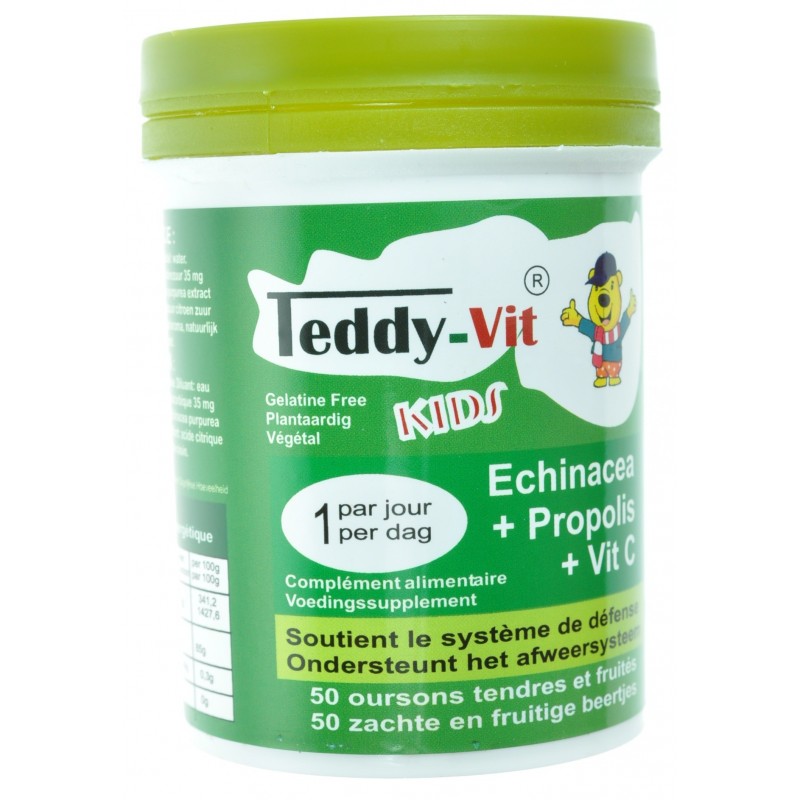 Teddy Vit Echinacea+propolis+vit C Gomme Ours 50 - Acheter en ligne