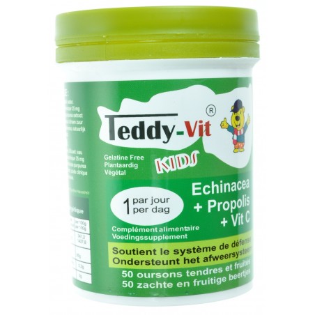Teddy Vit Echinacea + Propolis + Vit C Beertjes 50 Teddy Vit Echinacea + Propolis + Vit C Beertjes 50