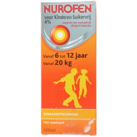 Nurofen Kind Sinaas 4% Suspensie Suikervrij 150 ml