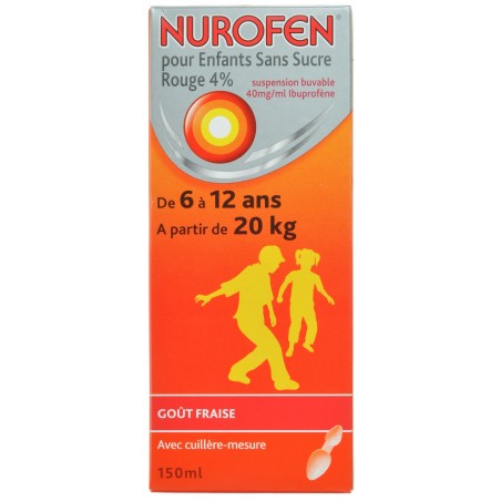 Nurofen Kind Suikervrij Rood 4% Suspensie Or Gebr 150ml Nurofen Kind Suikervrij Rood 4% Suspensie Or Gebr 150ml