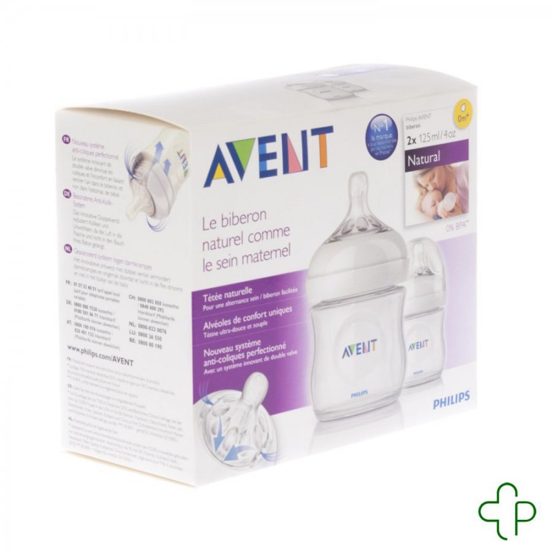 AVENT Biberon Natural En Plastique,125ml