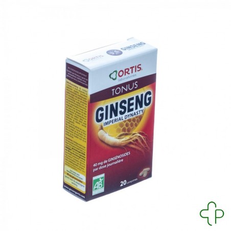 Ortis Ginseng Dynasty Imperial Bio Comprimés 2x10 - Acheter en ligne Ortis Ginseng Dynasty Imperial Bio Comprimés 2x10 - Acheter en ligne