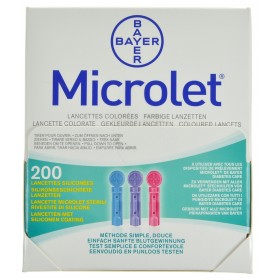 Bayer Microlet Lancettes Steriles Couleur 200
