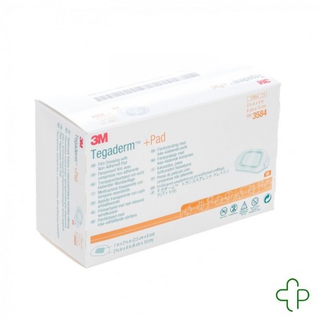 Tegaderm + Pad 3m Transp Steril 6cmx10cm 50 3584 Tegaderm + Pad 3m Transp Steril 6cmx10cm 50 3584