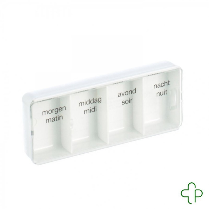 Boite medicaments 4 parts plastique pontos
