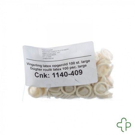 Vingerling Opgerold Latex Large 100 Pontos Vingerling Opgerold Latex Large 100 Pontos