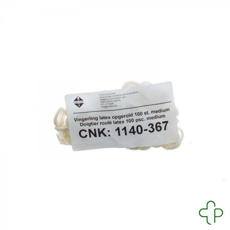 Vingerling Opgerold Latex Medium 100 Pontos