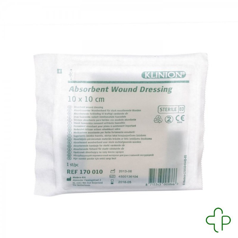 Klinion Absorberend Verband 10X10Cm S 1 4170010