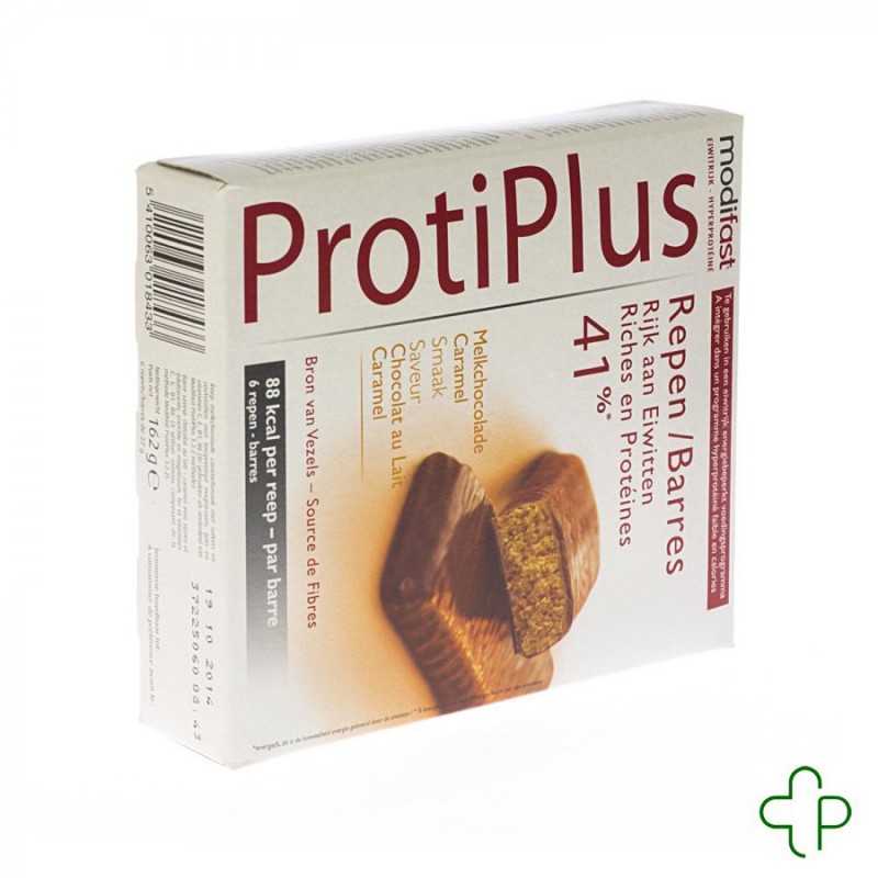 Modifast Protiplus Reep Melkchocolade-Caramel 162G