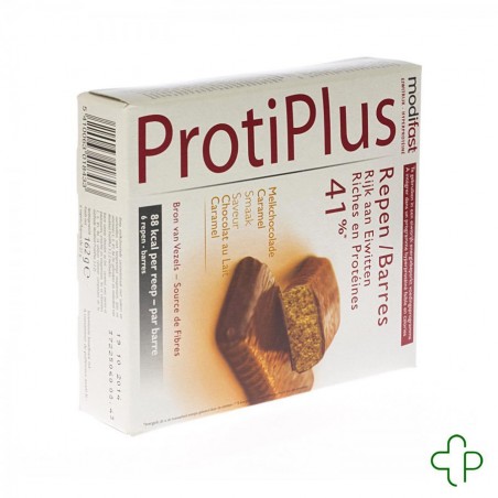 Modifast Protiplus Reep Melkchocolade-Caramel 162G Modifast Protiplus Reep Melkchocolade-Caramel 162G