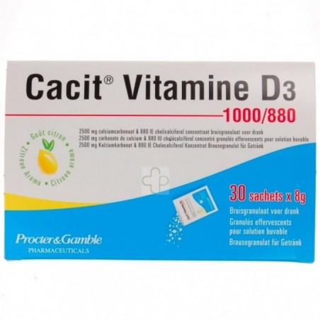 Cacit Vitamine D3 1000/880 30 Zakjes Cacit Vitamine D3 1000/880 30 Zakjes