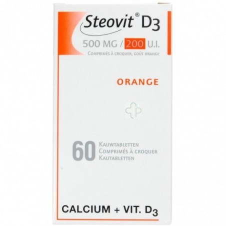 Steovit D3 500 Mg/200 U.i. 60 Comprimes a Croquer Steovit D3 500 Mg/200 U.i. 60 Comprimes a Croquer
