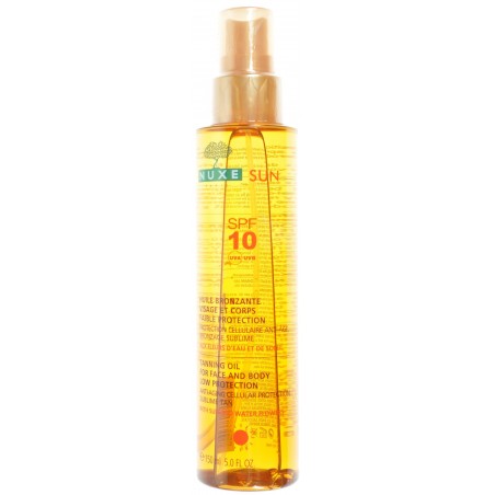 Nuxe sun huile bronzage visage-corps ip10 flacon pompe 150ml