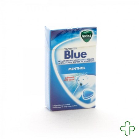 Vicks Past Blauw Zonder Suiker 40G Box