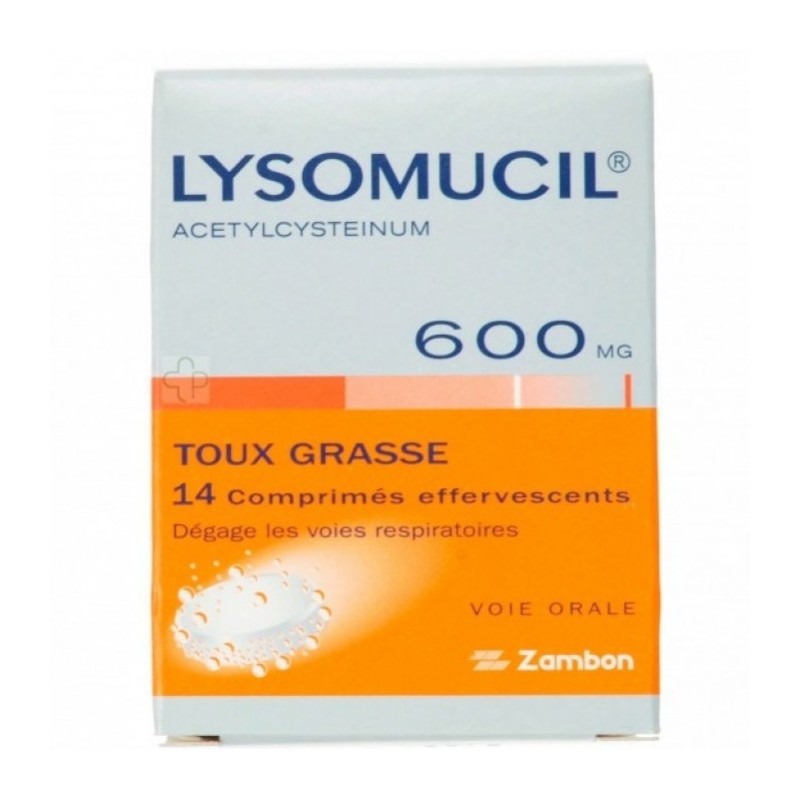 Lysomucil 600 Comprimés effervescents 14 X 600 Mg - Acheter en ligne