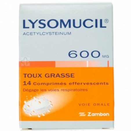 Lysomucil 600 Comprimés effervescents 14 X 600 Mg - Acheter en ligne