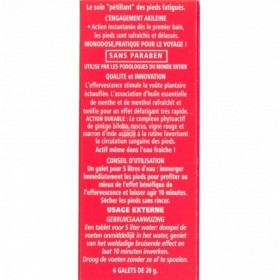 Akileine Rouge Galets de Bain Efferv. 6x20g