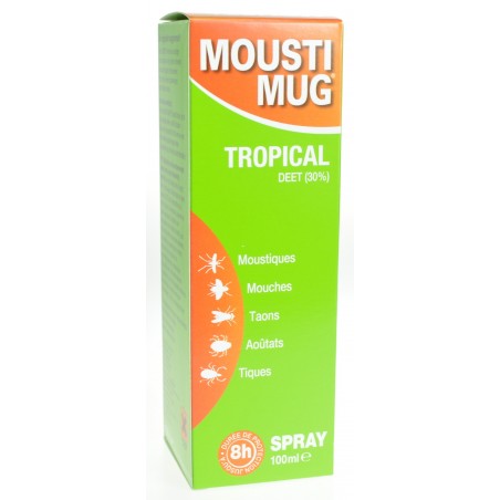 Moustimug Tropical 30% Deet Spray 100ml Moustimug Tropical 30% Deet Spray 100ml
