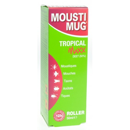 Moustimug Tropical Maxx 50% Deet Roller 50ml