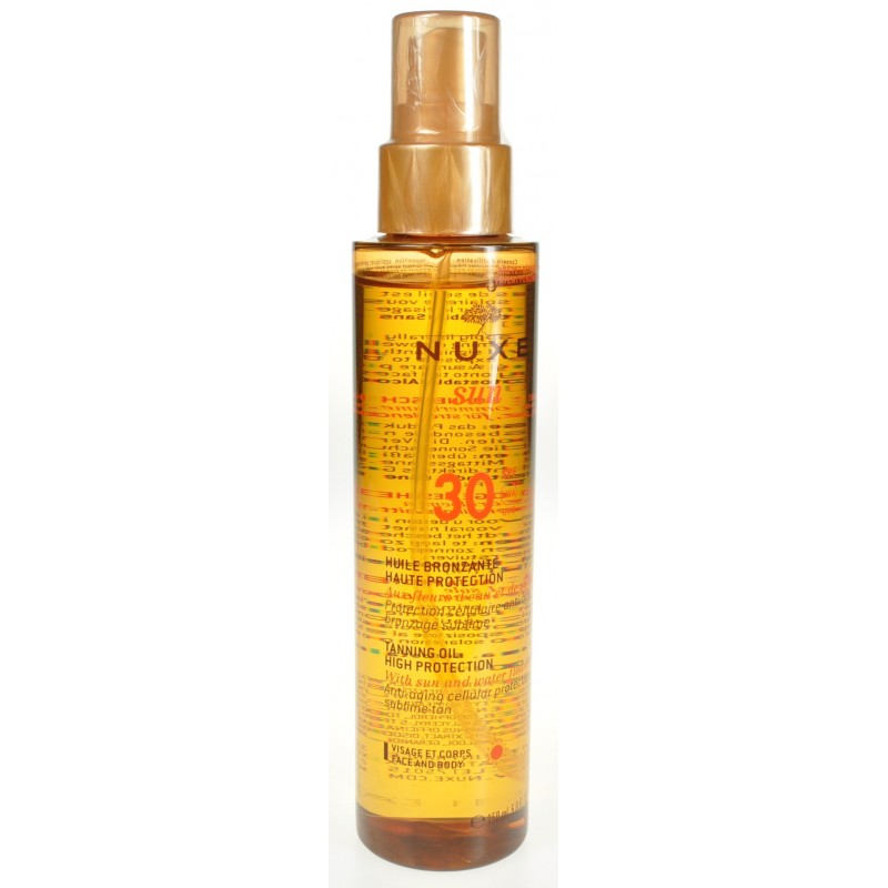 Nuxe sun huile bronzante visage corps ip30 150ml