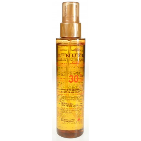 Nuxe sun huile bronzante visage corps ip30 150ml