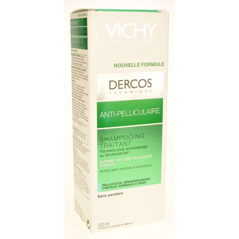 Vichy dercos shampooing anti pelliculaire cheveux gras reno 200ml
