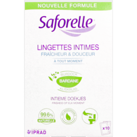 SAFORELLE LINGETTES FLUSHABLE 10