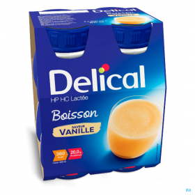 Delical melkdrank hp-hc vanille 4x200ml