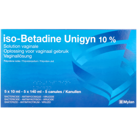Iso Betadine Unigyn 5 Monodos+5canul - Acheter en ligne