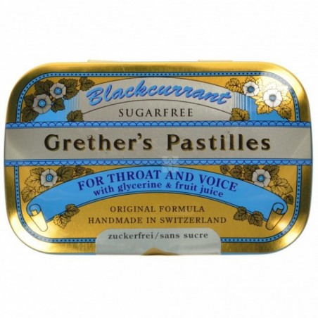 Grethers Blackcurrant Sans Sucre Past. 110 G Grethers Blackcurrant Sans Sucre Past. 110 G
