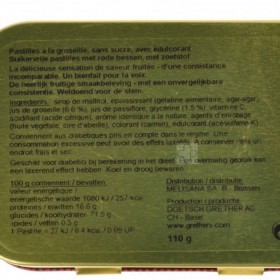 Grethers Redcurrant Sans Sucre Past. 110 G