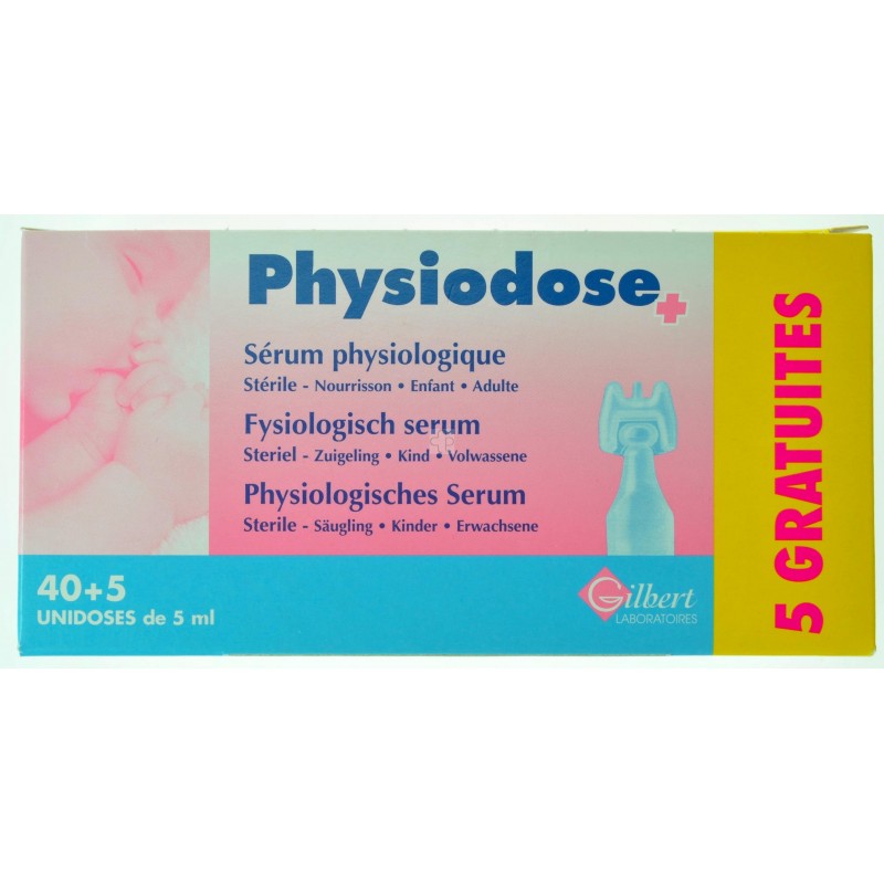 Physiodose Serum physiologique sterile 40 unidoses de 5ml