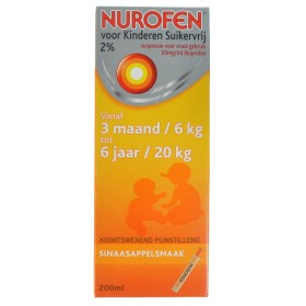 Nurofen Kind Sinaas Suspensie Suikervrij 200 ml
